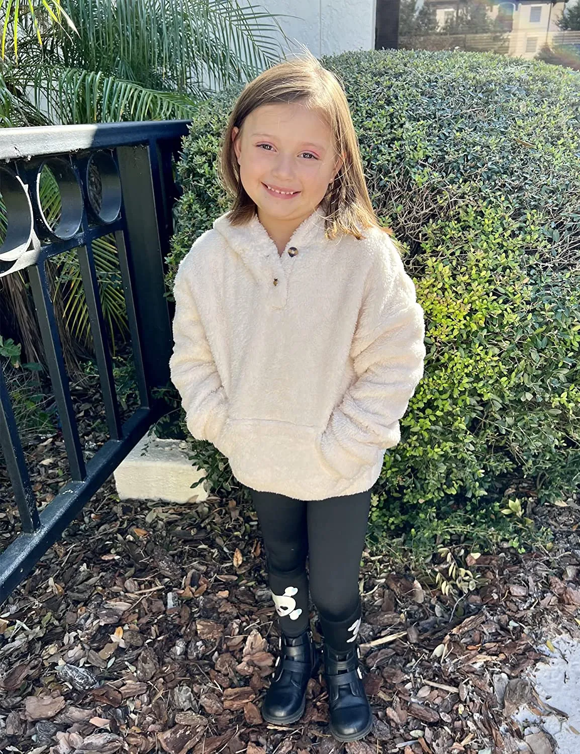 Arshiner Girls Warm Hoodie Sherpa Fleece Pullover