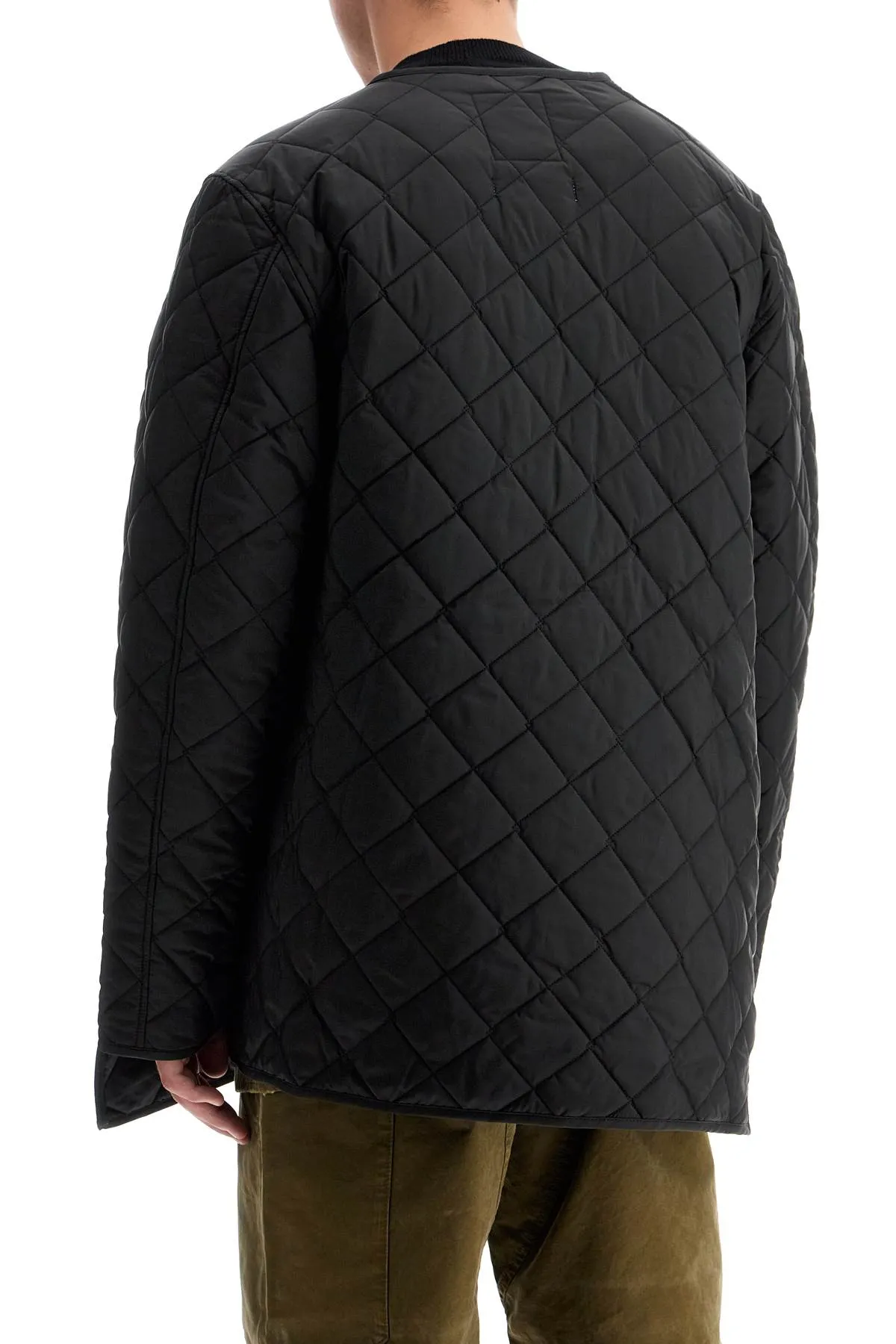 asymmetric quilted FN J521 W24 BLACK