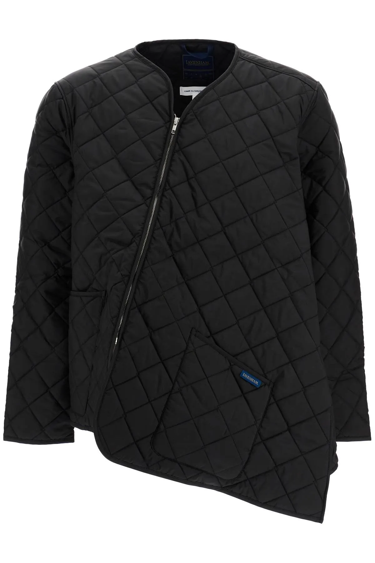 asymmetric quilted FN J521 W24 BLACK