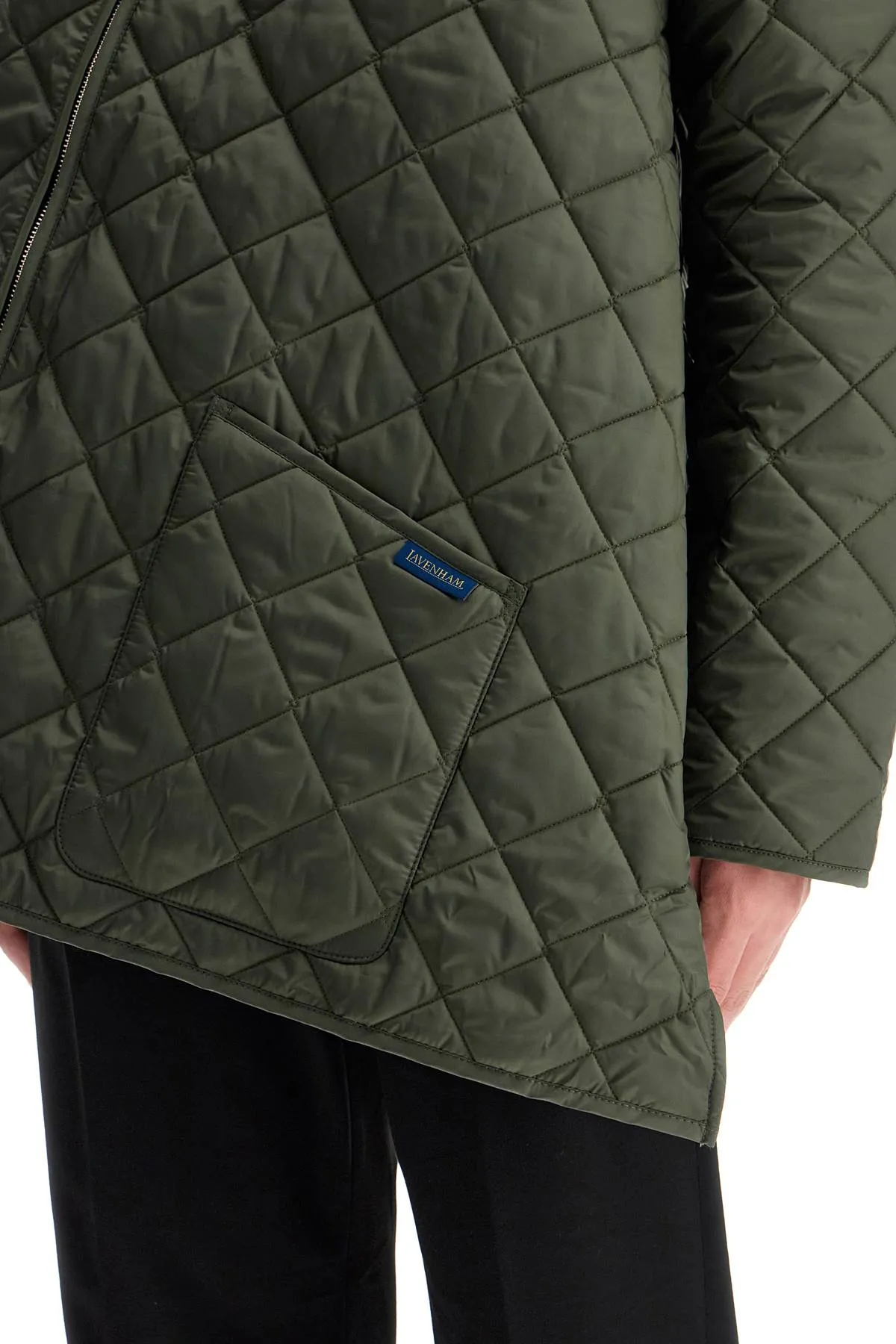 asymmetric quilted FN J521 W24 KHAKI