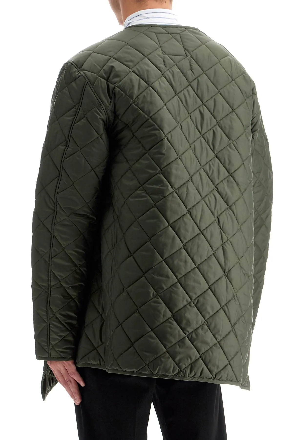 asymmetric quilted FN J521 W24 KHAKI