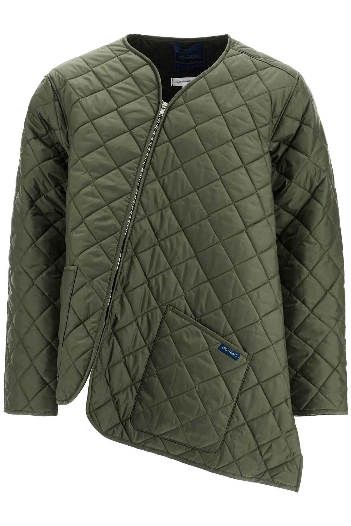 asymmetric quilted FN J521 W24 KHAKI