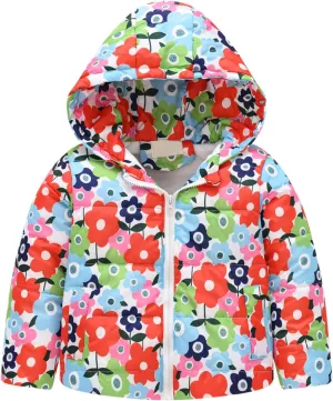 Baby Girls Boys Winter Coats Warm Puffer Padded Coat Cotton Hooded Infant Outerwear
