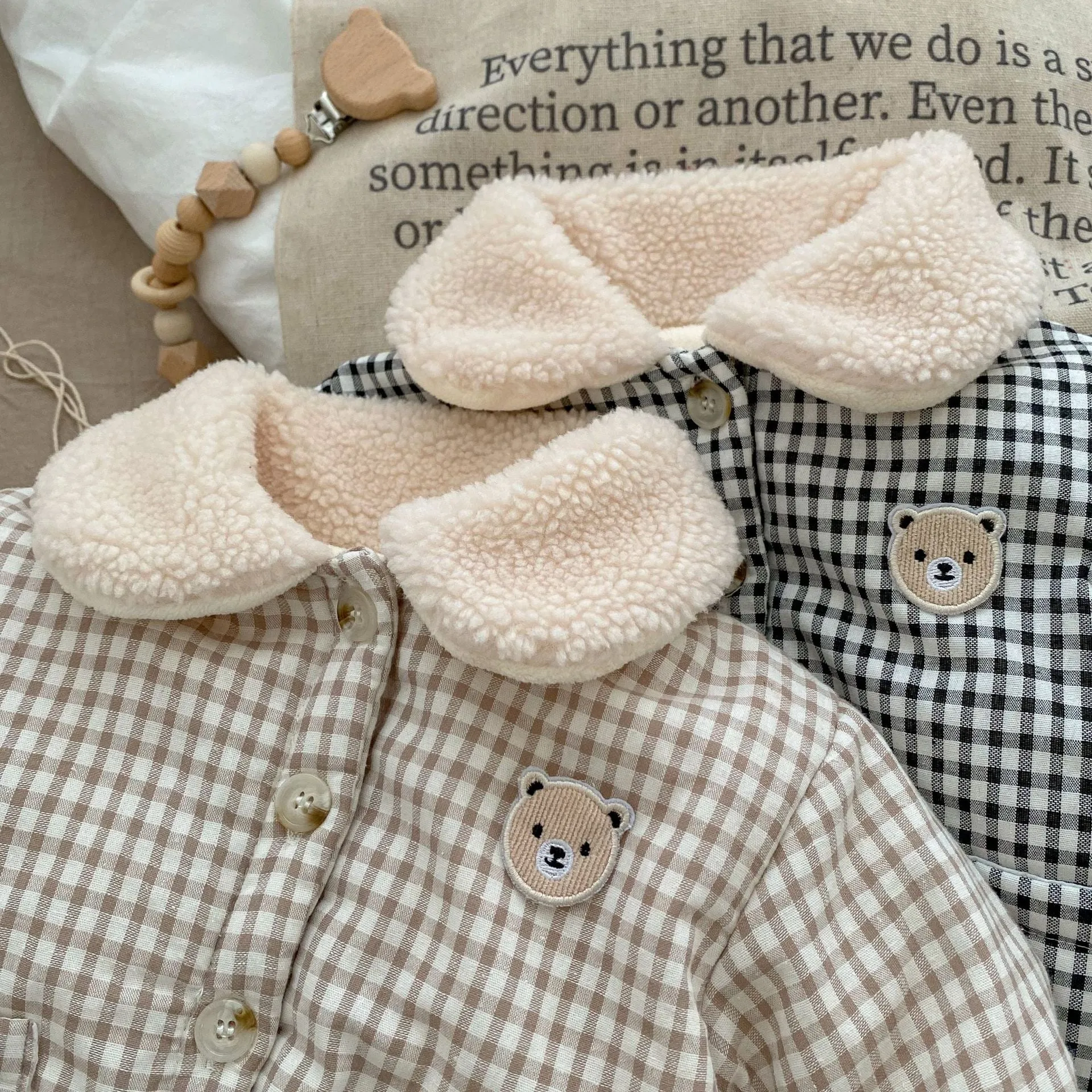 Baby Girls Checked Jackets Outwears Wholesale 221104136