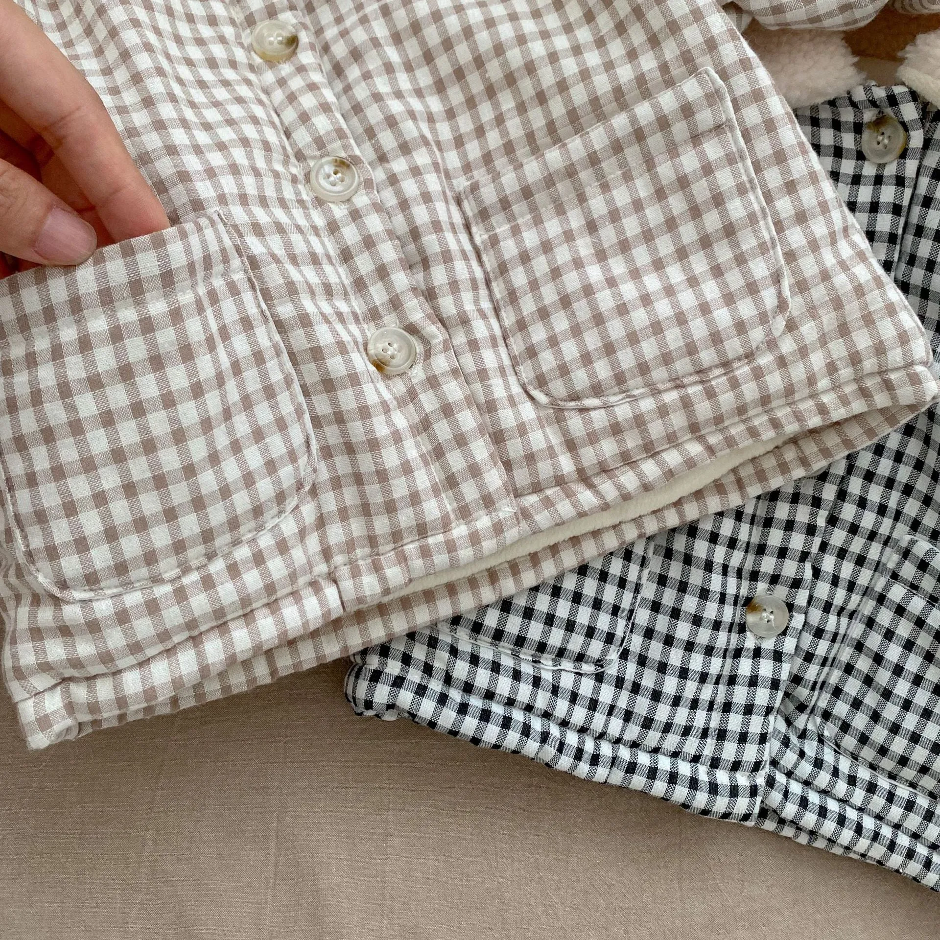 Baby Girls Checked Jackets Outwears Wholesale 221104136