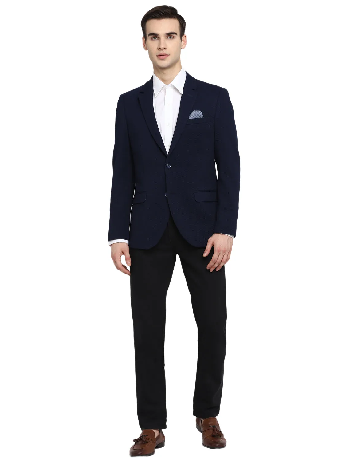 Blue Notch Collar Jacket