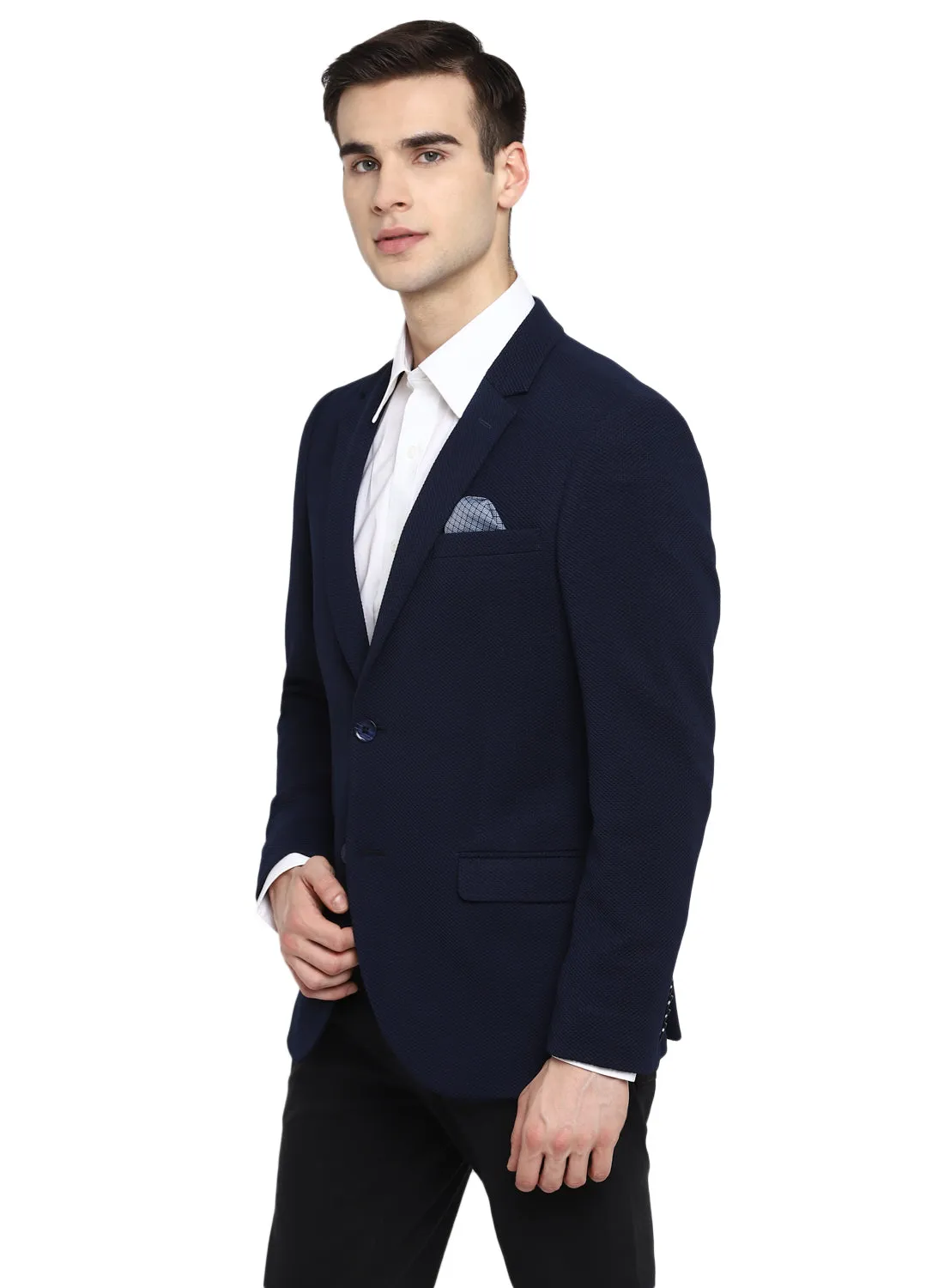 Blue Notch Collar Jacket