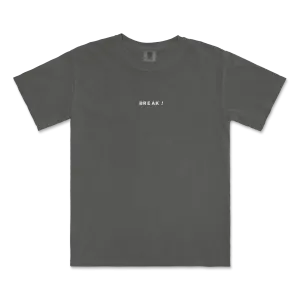 Break / Embroidered Faded Black T-Shirt