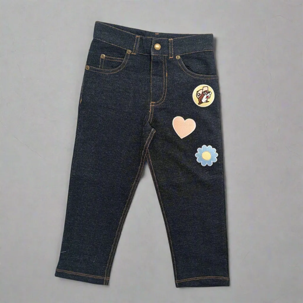Buc-ee's Infant/Toddler Flower Heart Jeans