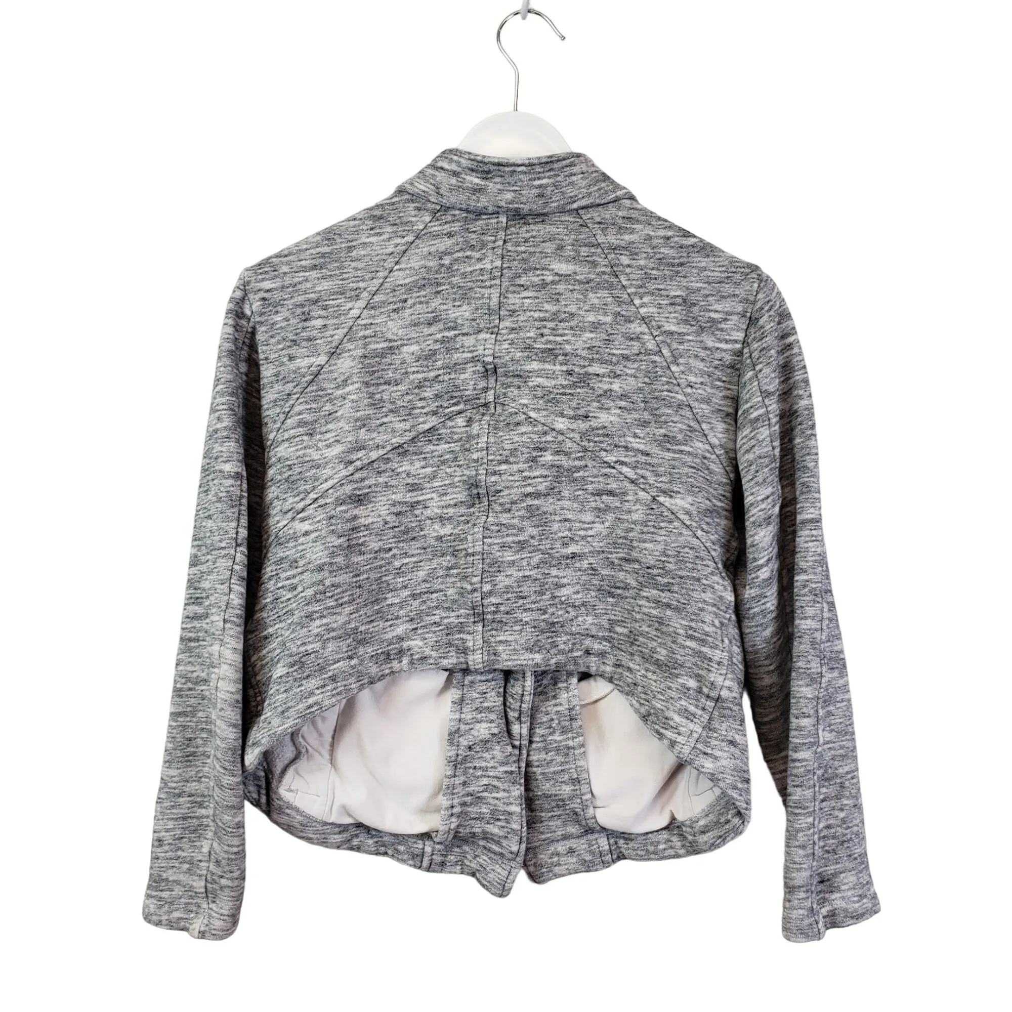 CAbi Button Front Fleece Grey Sweatshirt Jacket Size Small