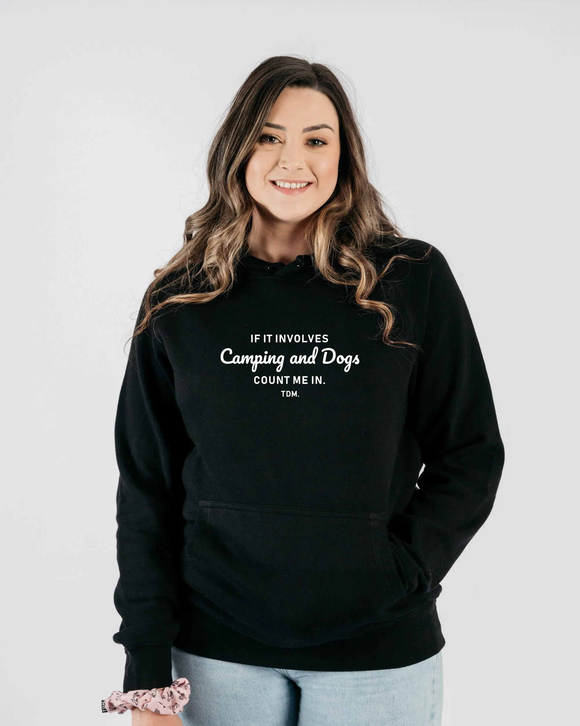 Camping & Dogs: Unisex Hoodie