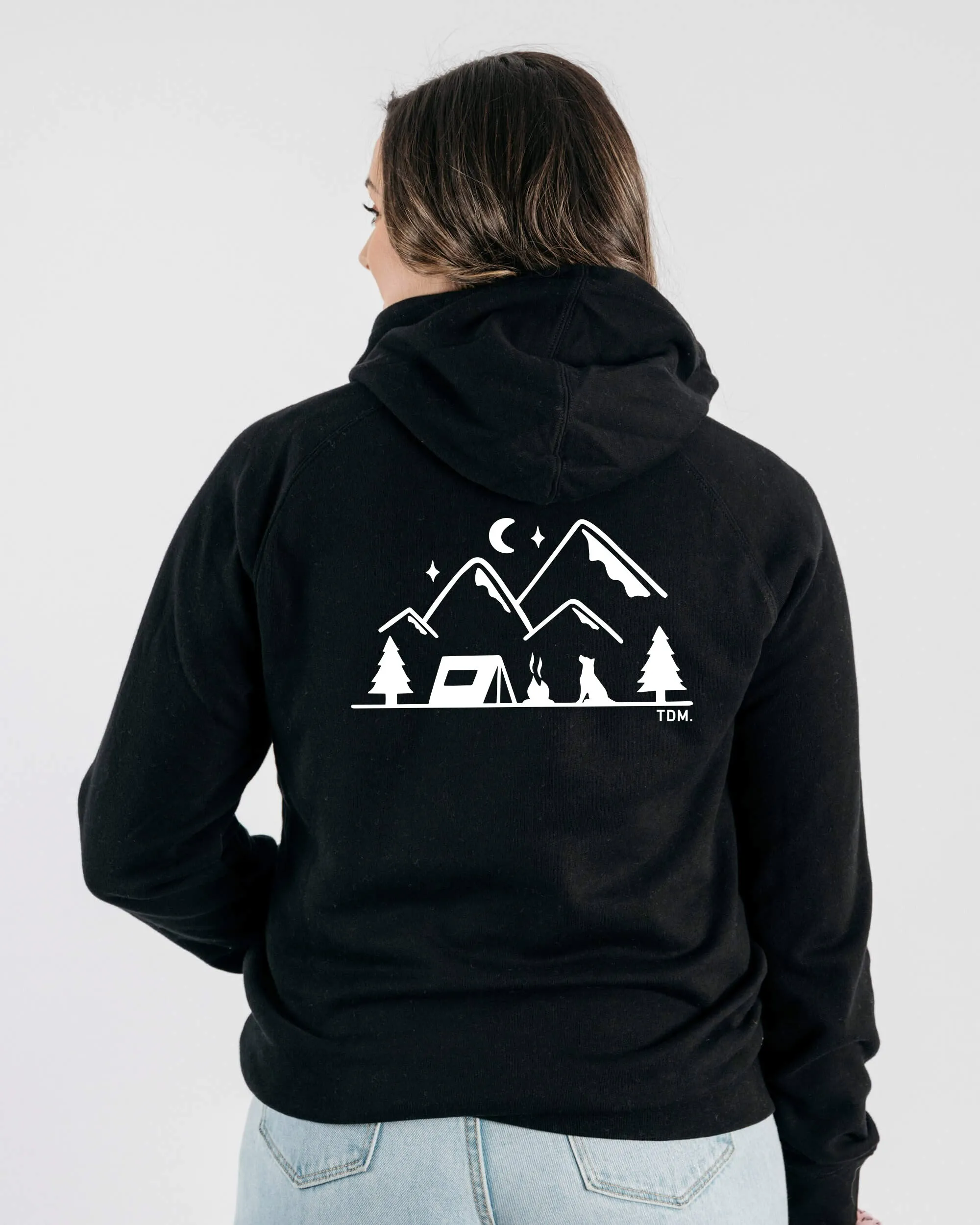 Camping & Dogs: Unisex Hoodie