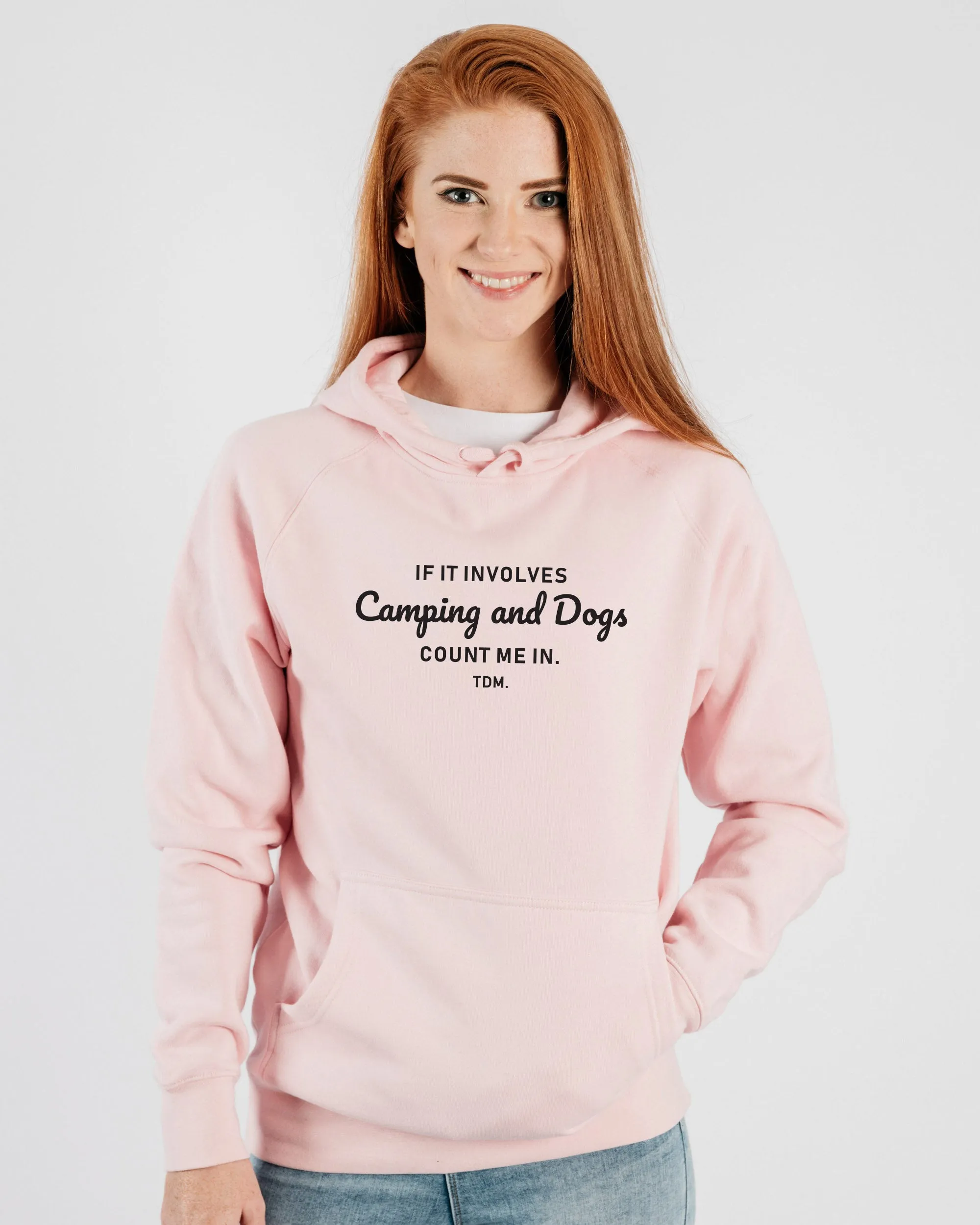 Camping & Dogs: Unisex Hoodie