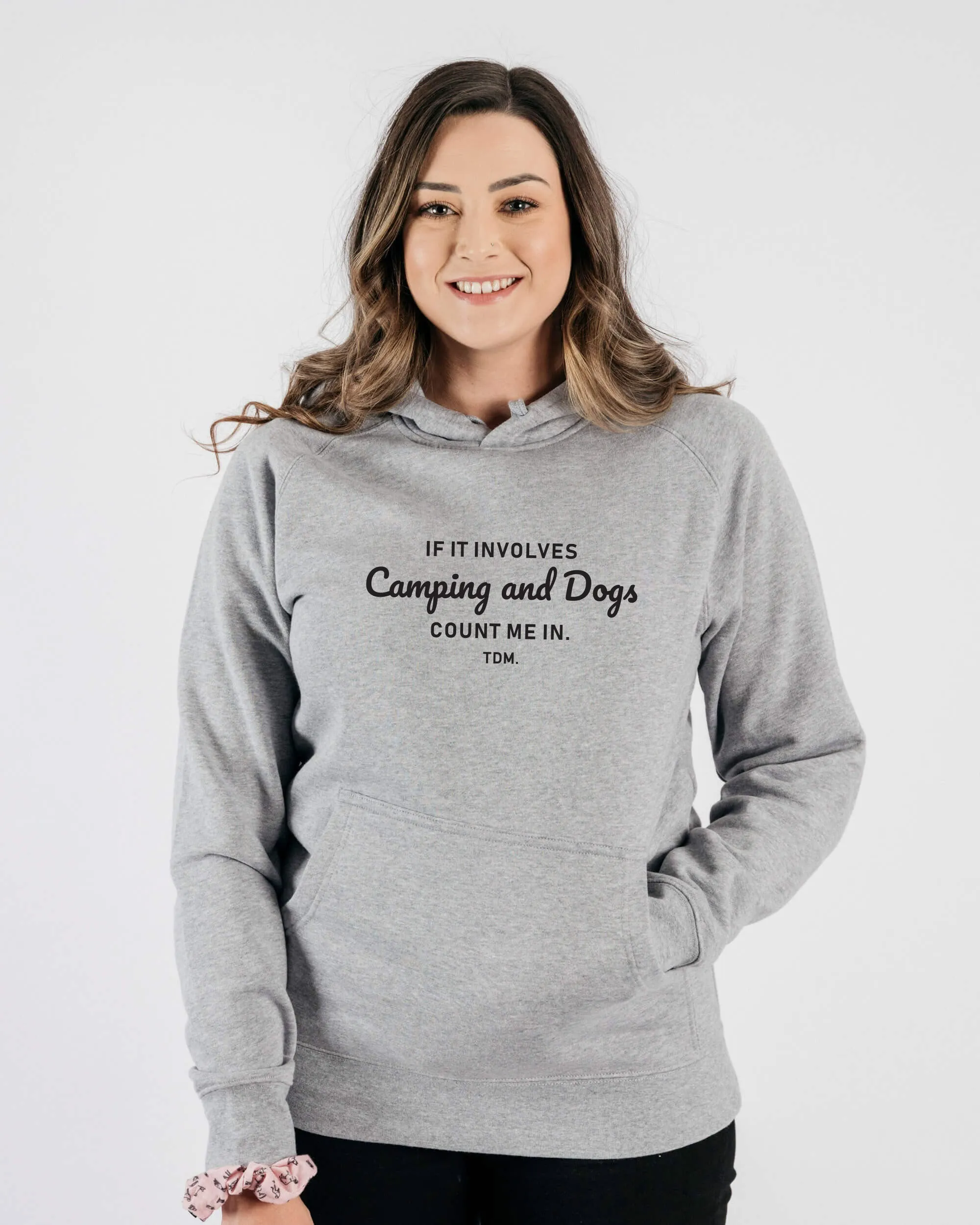 Camping & Dogs: Unisex Hoodie