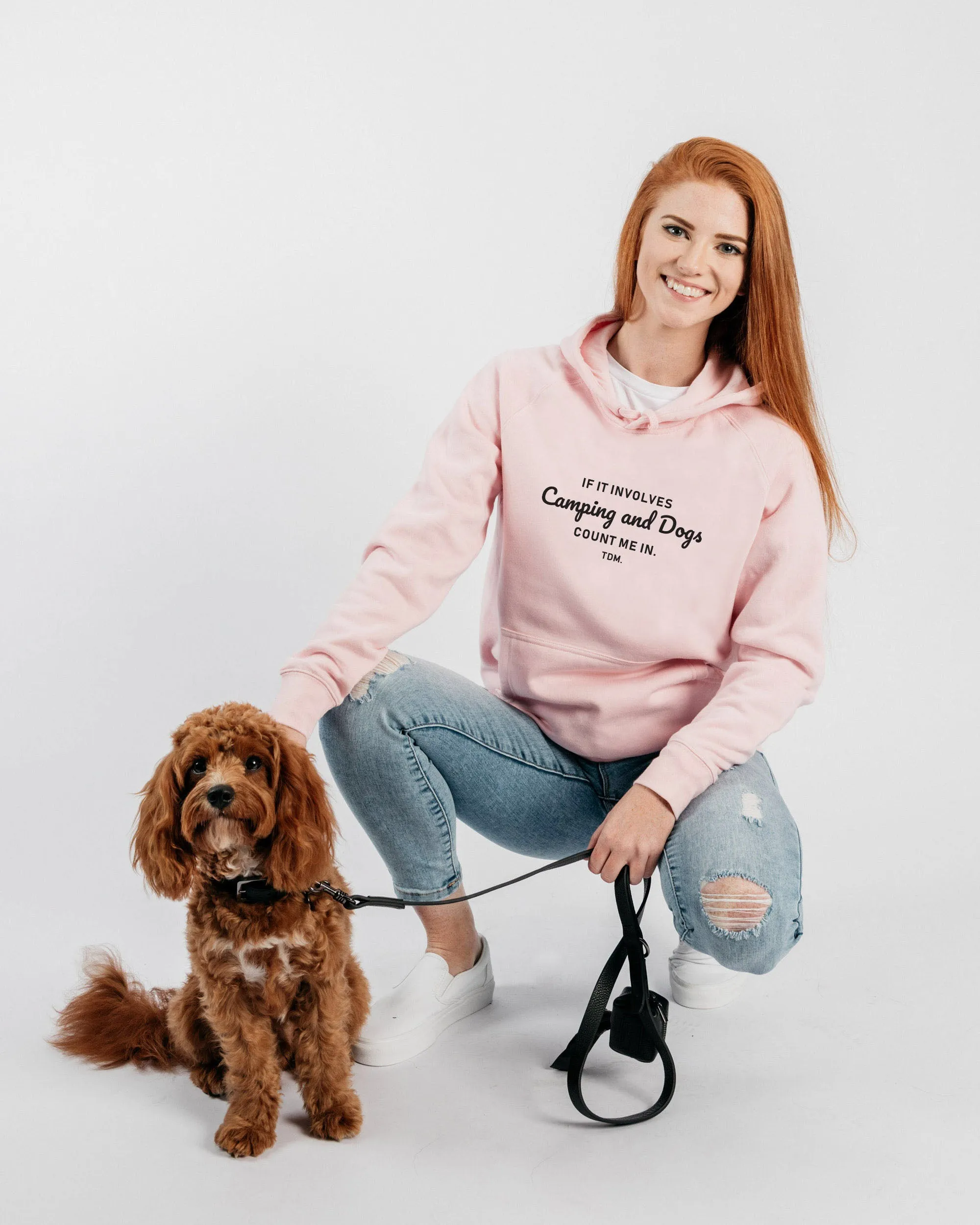 Camping & Dogs: Unisex Hoodie