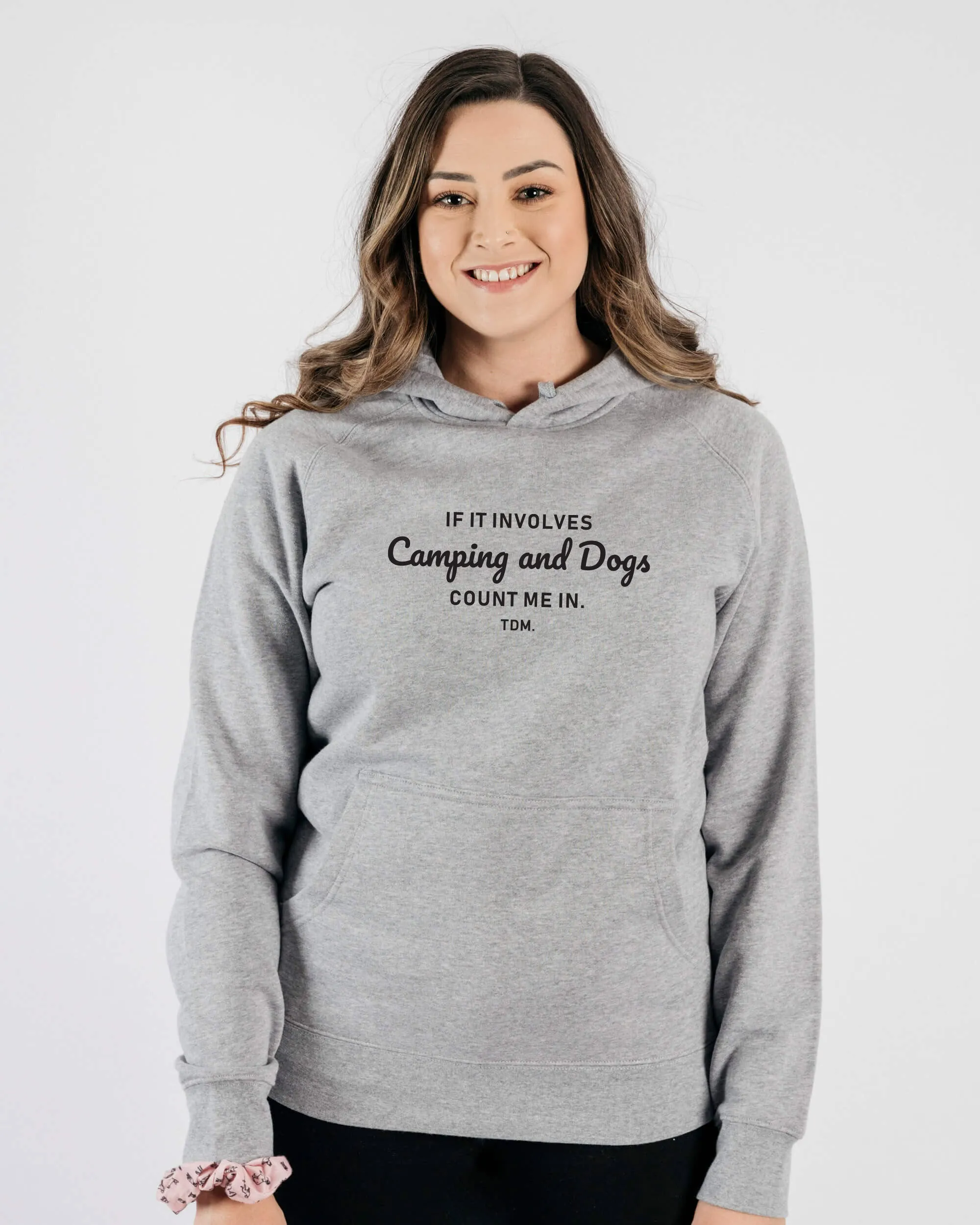 Camping & Dogs: Unisex Hoodie