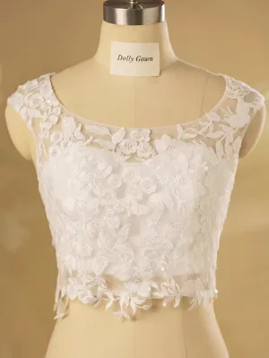 Casey Scoop Neck Bridal Lace Top
