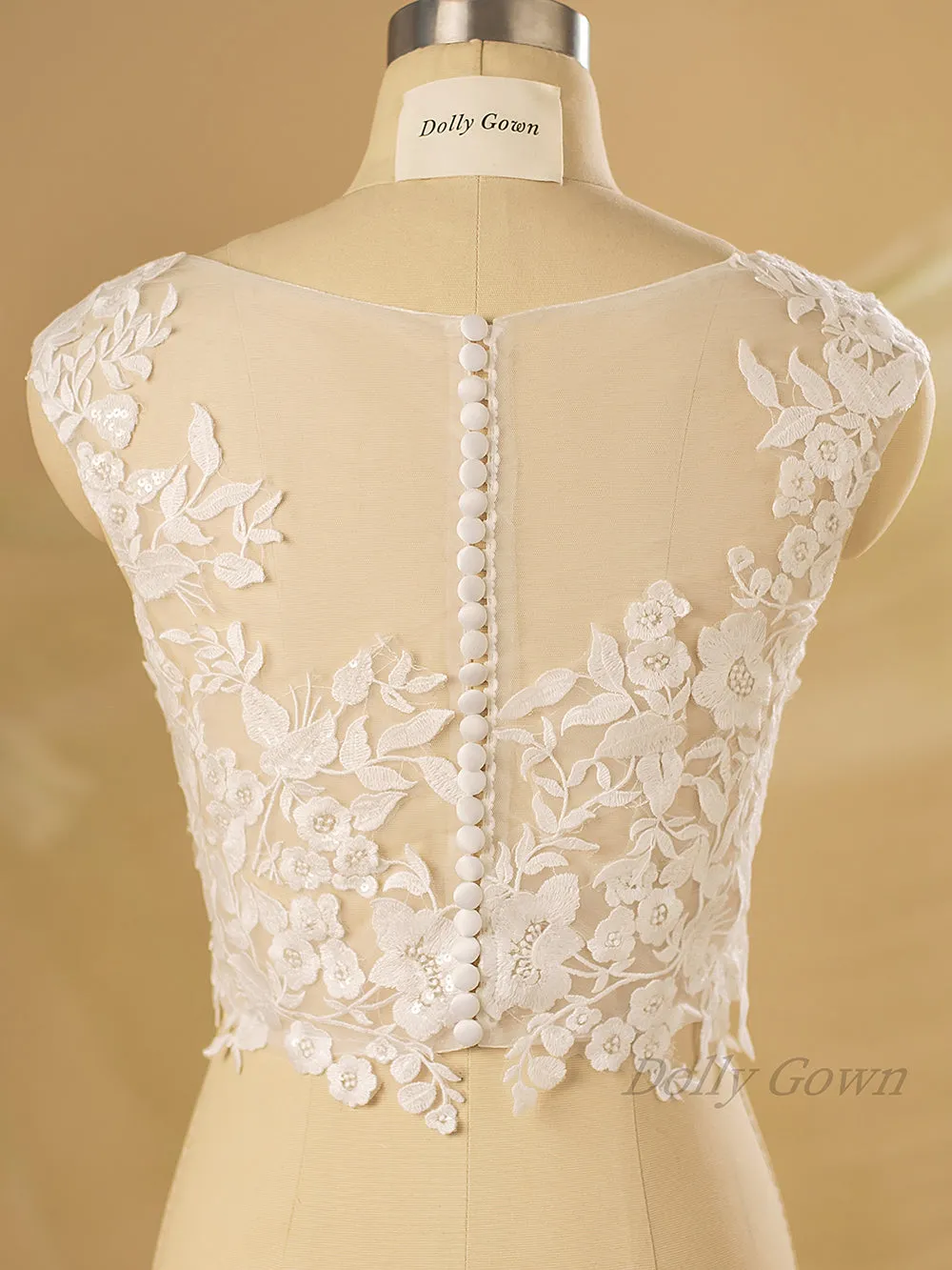 Casey Scoop Neck Bridal Lace Top
