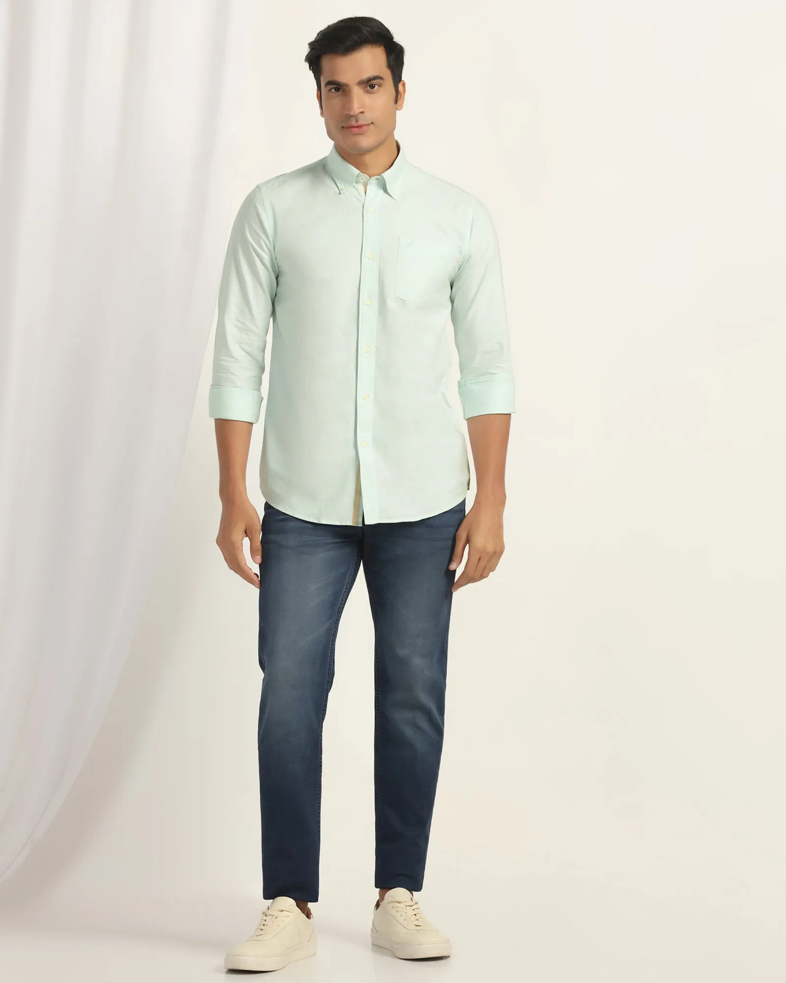 Casual Mint Solid Shirt - Solly