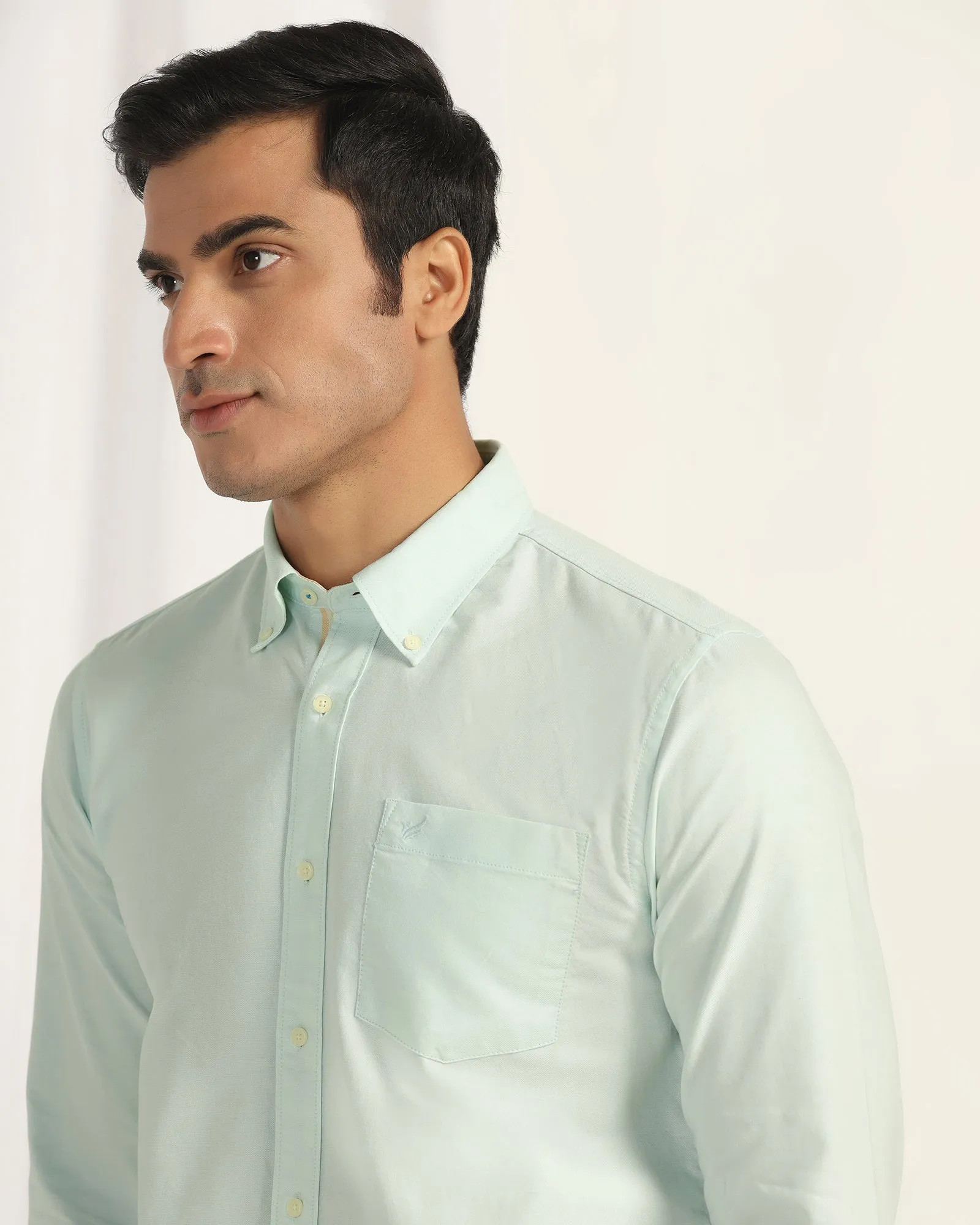 Casual Mint Solid Shirt - Solly
