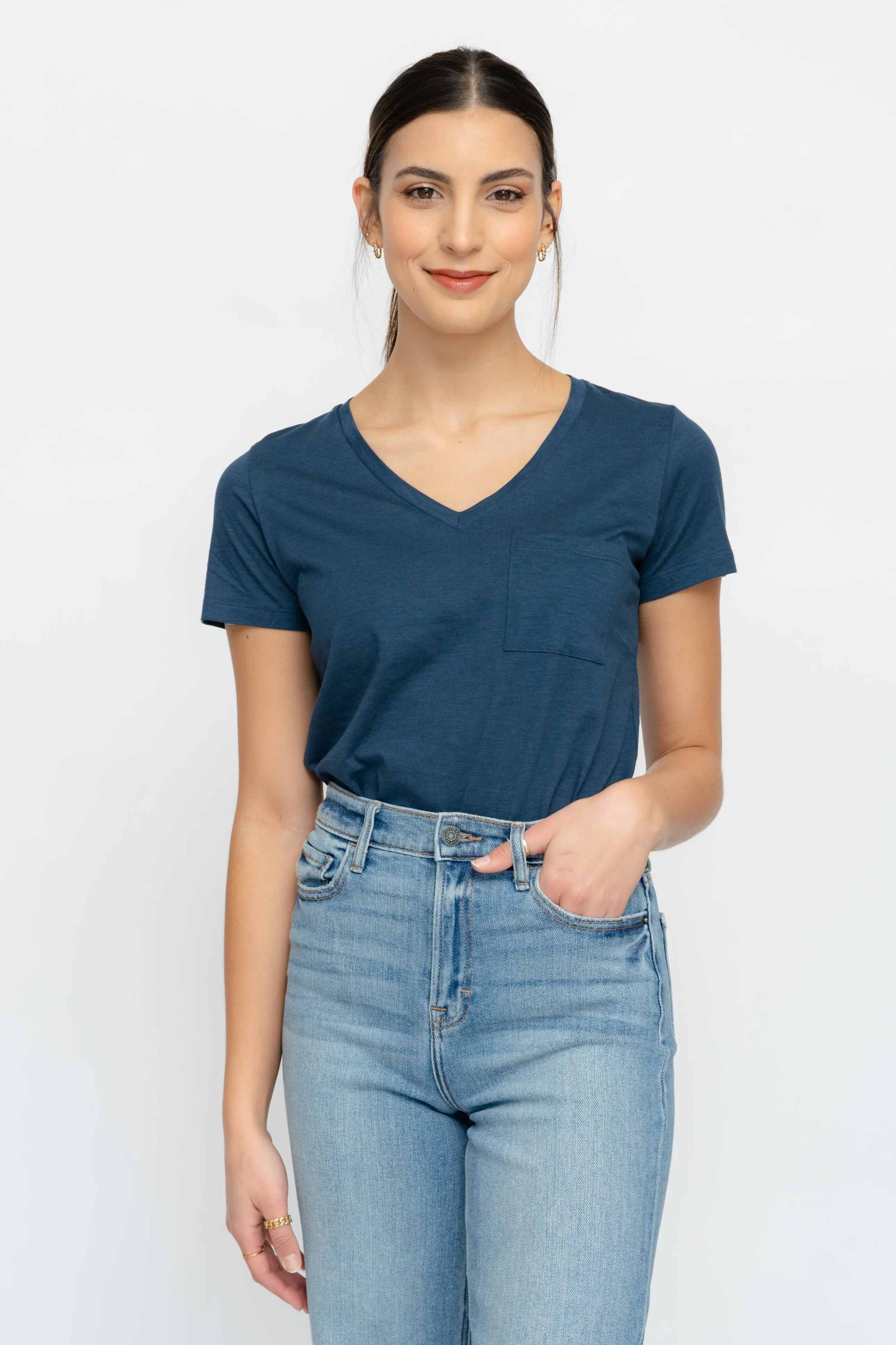 EFFORTLESS COTTON BLEND TEE