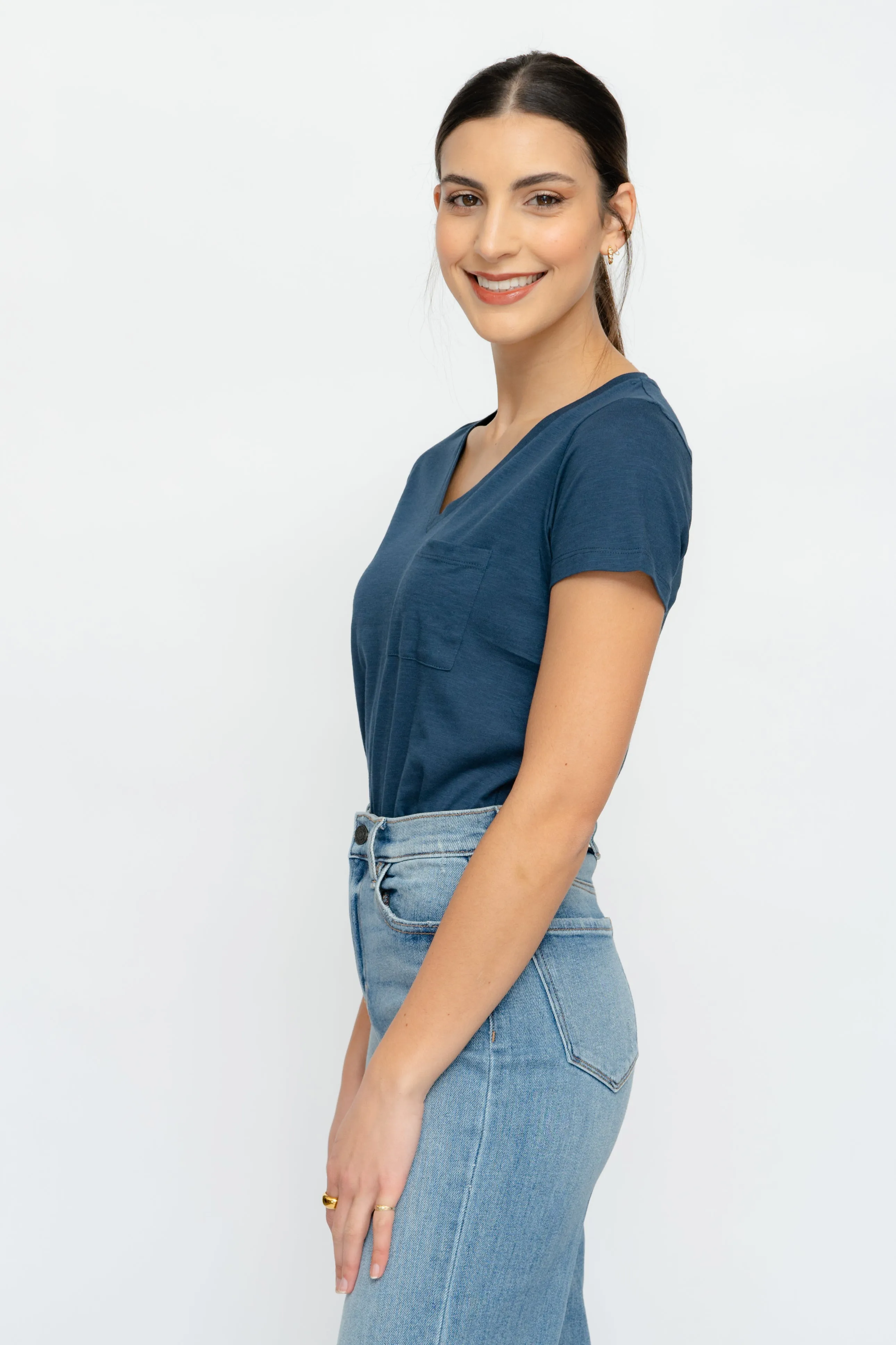 EFFORTLESS COTTON BLEND TEE