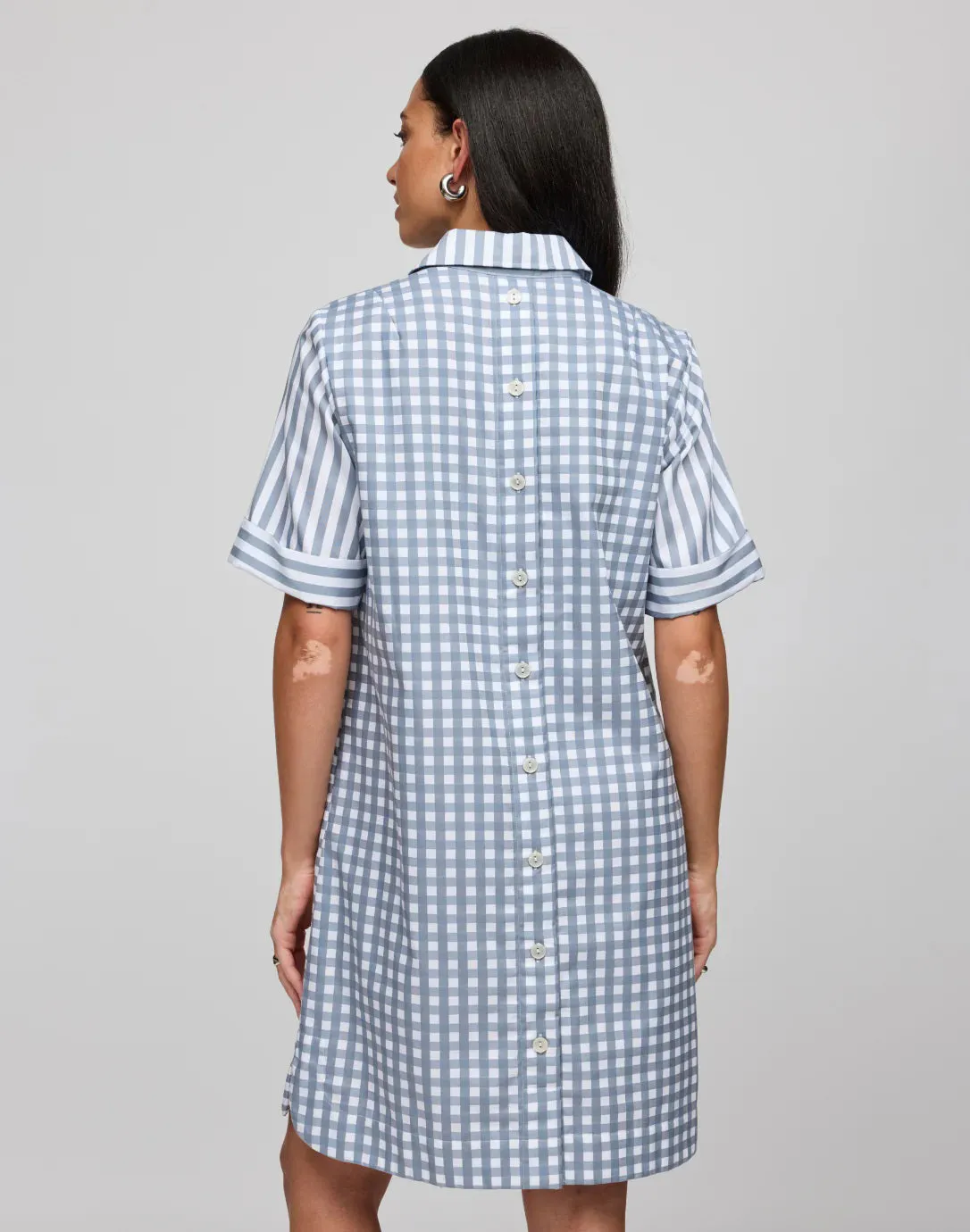 HINSON WU - AILEEN STRIPE AND GINGHAM DRESS