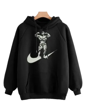 Hoodie Gym Body Building Black