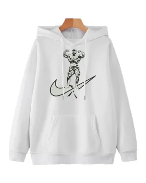 Hoodie Gym Body Building White