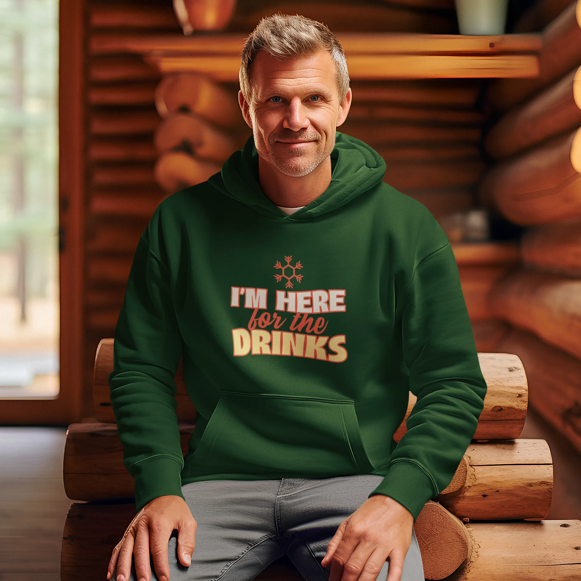 IAmHereForDrinks Oversized Hoodie