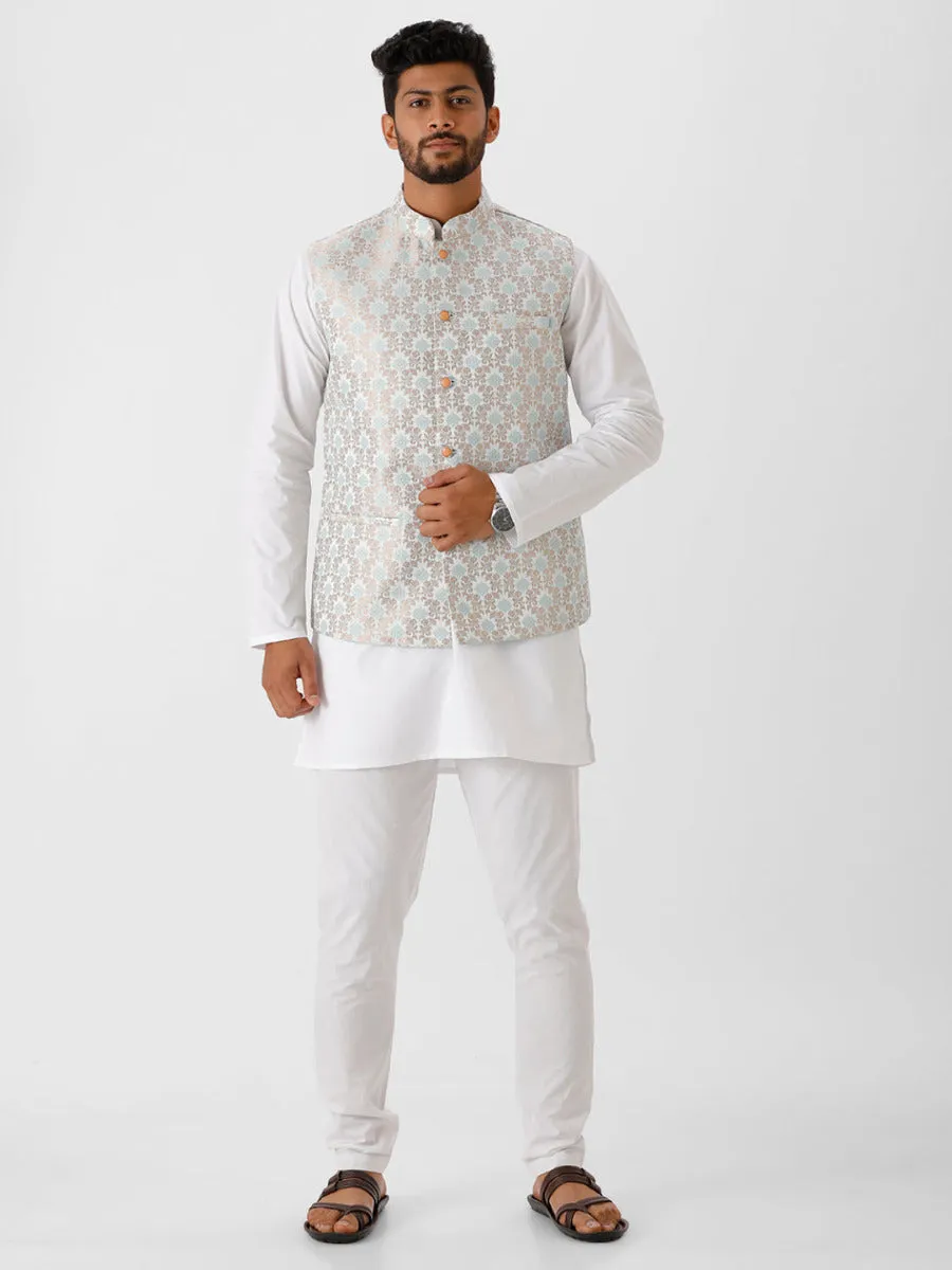 Men Fancy Ethnic Jacket Blue