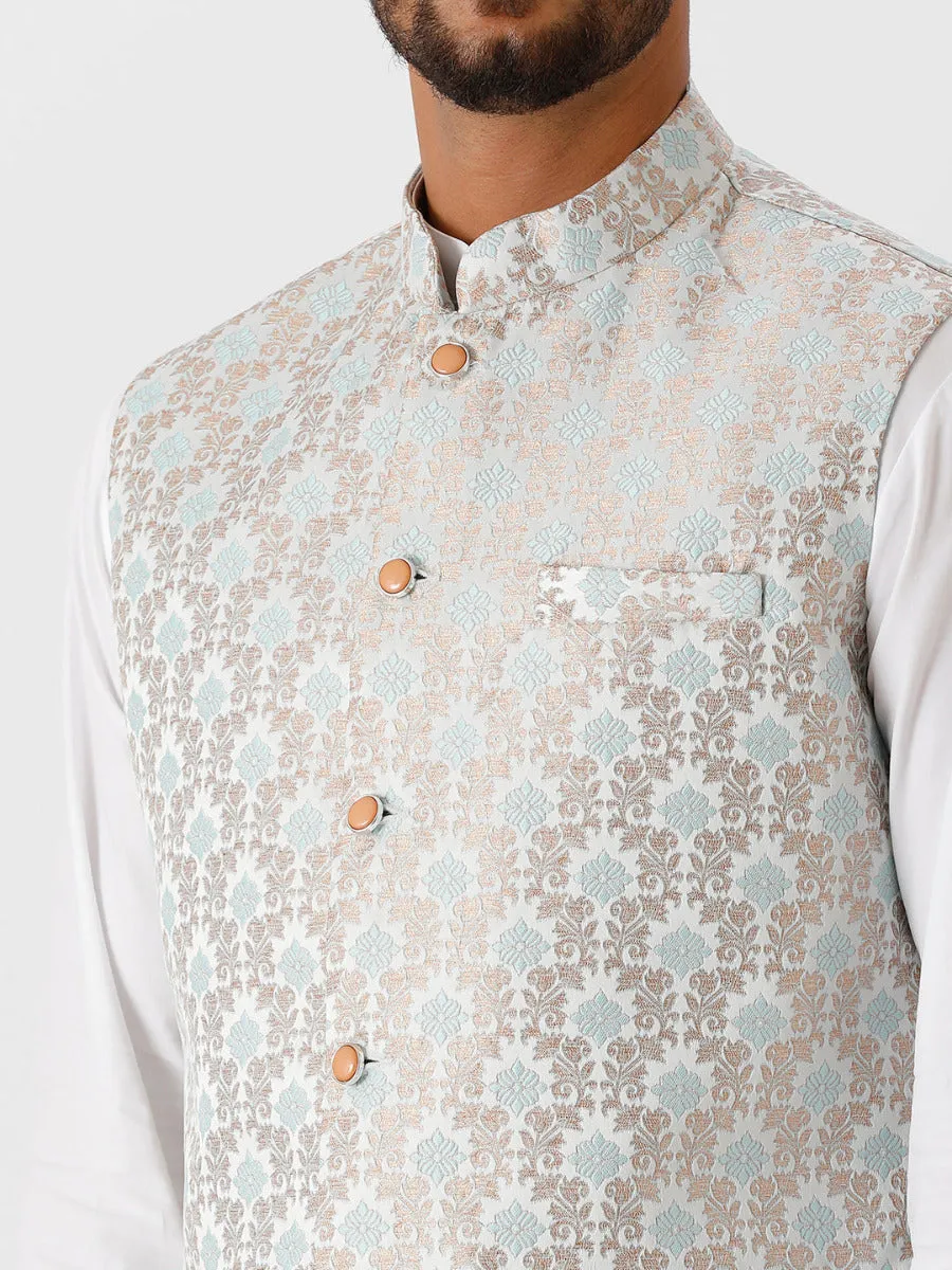 Men Fancy Ethnic Jacket Blue