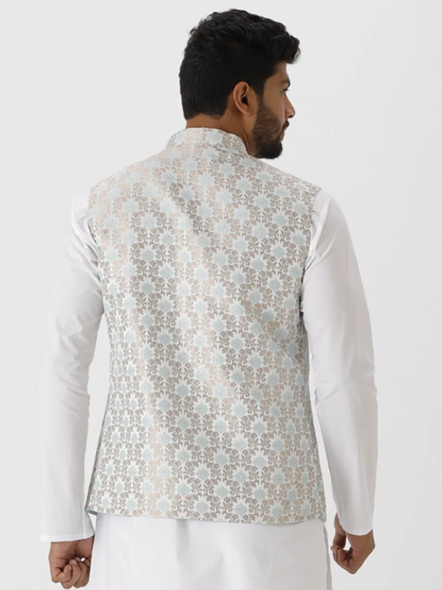 Men Fancy Ethnic Jacket Blue