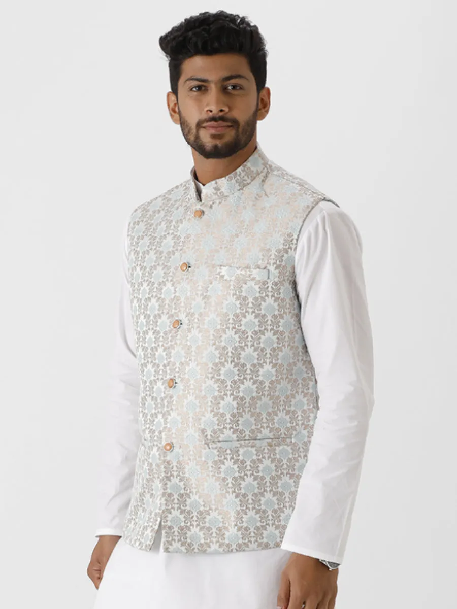 Men Fancy Ethnic Jacket Blue