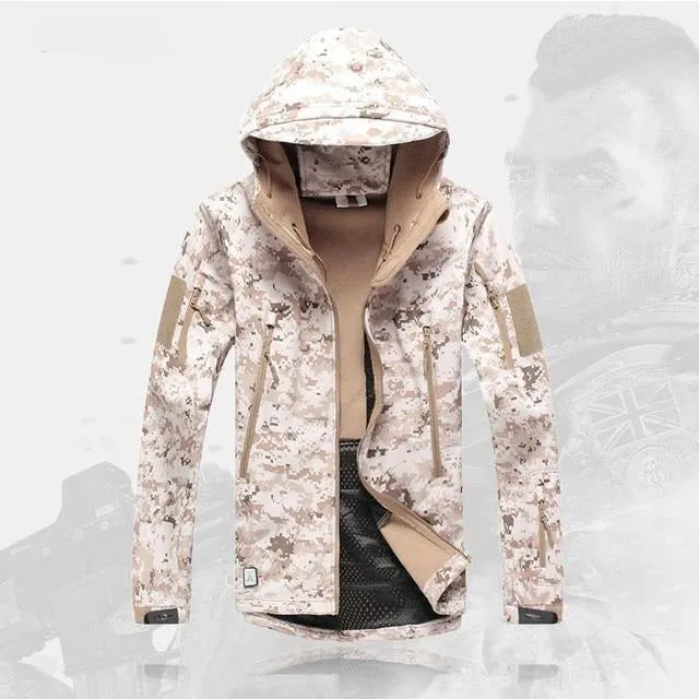 Military Tactical Waterproof Jacket for Men with Hood