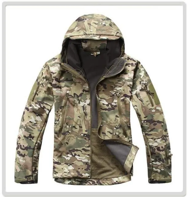 Military Tactical Waterproof Jacket for Men with Hood
