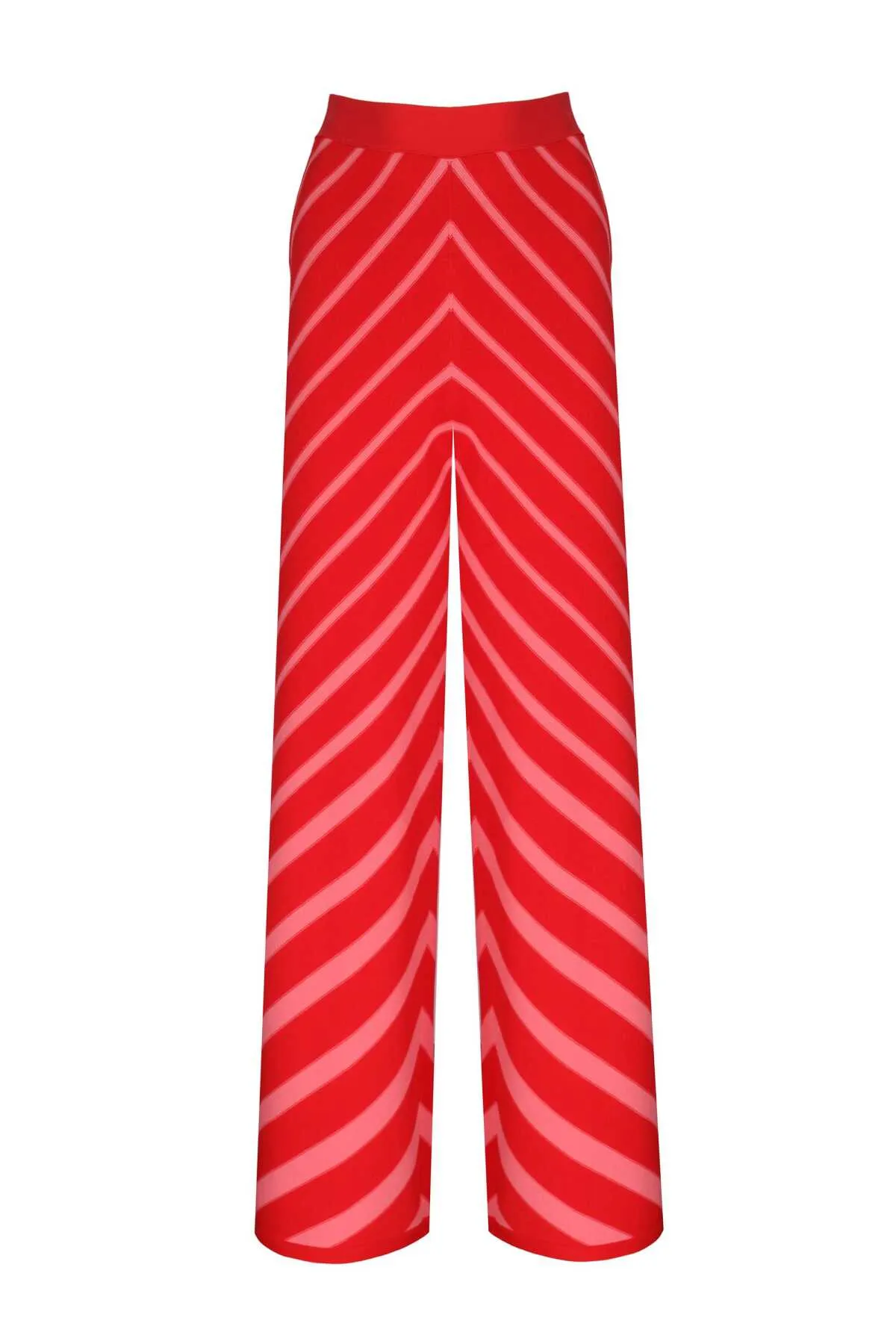 Red Knitwear Pants