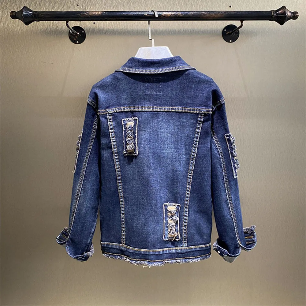 Red Rose Denim Jacket