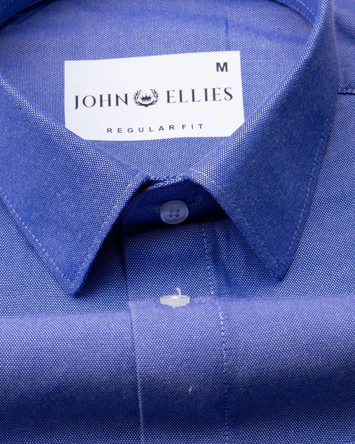 Renato Privilege Realer Blue Plain Oxford Cotton Shirt