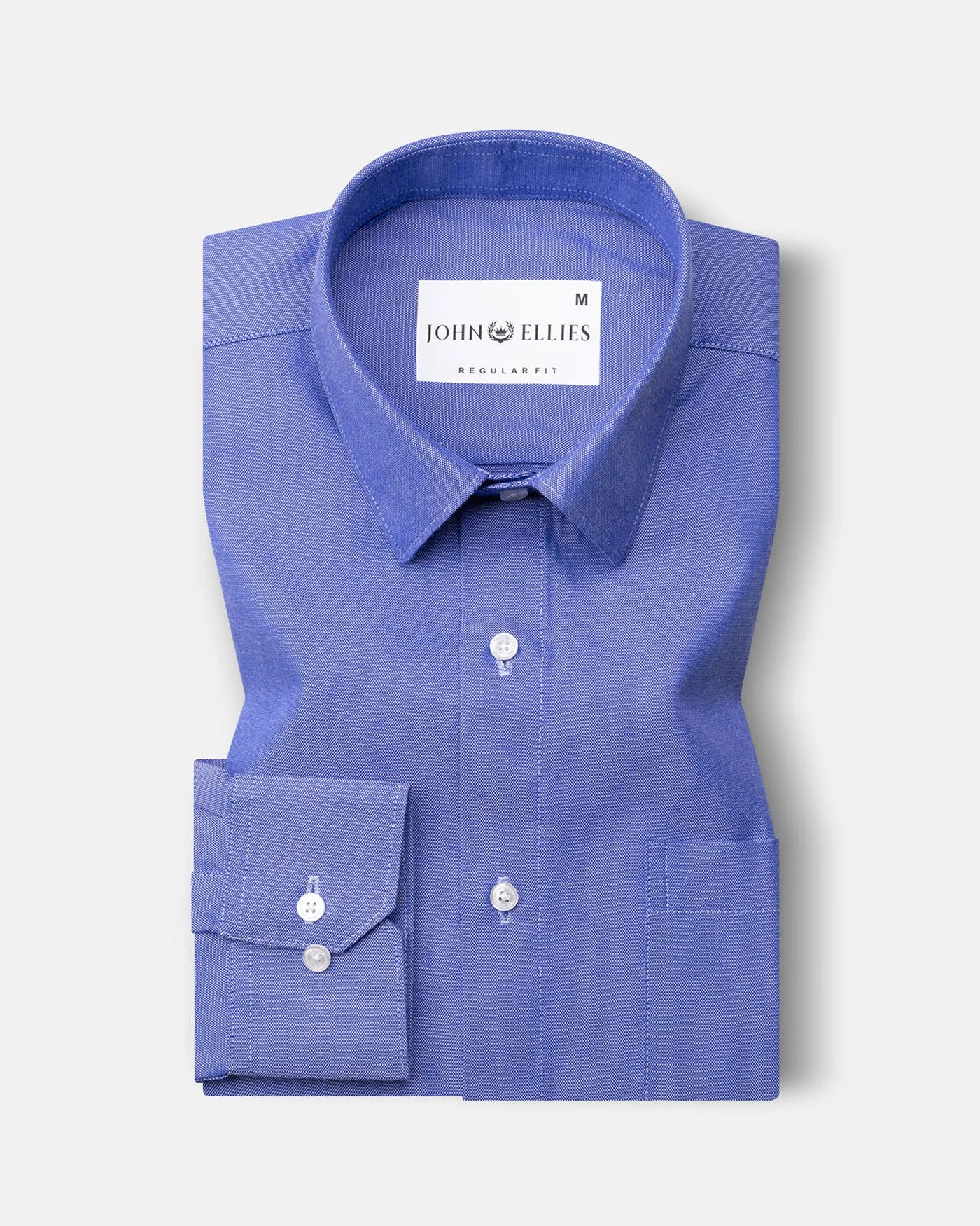 Renato Privilege Realer Blue Plain Oxford Cotton Shirt