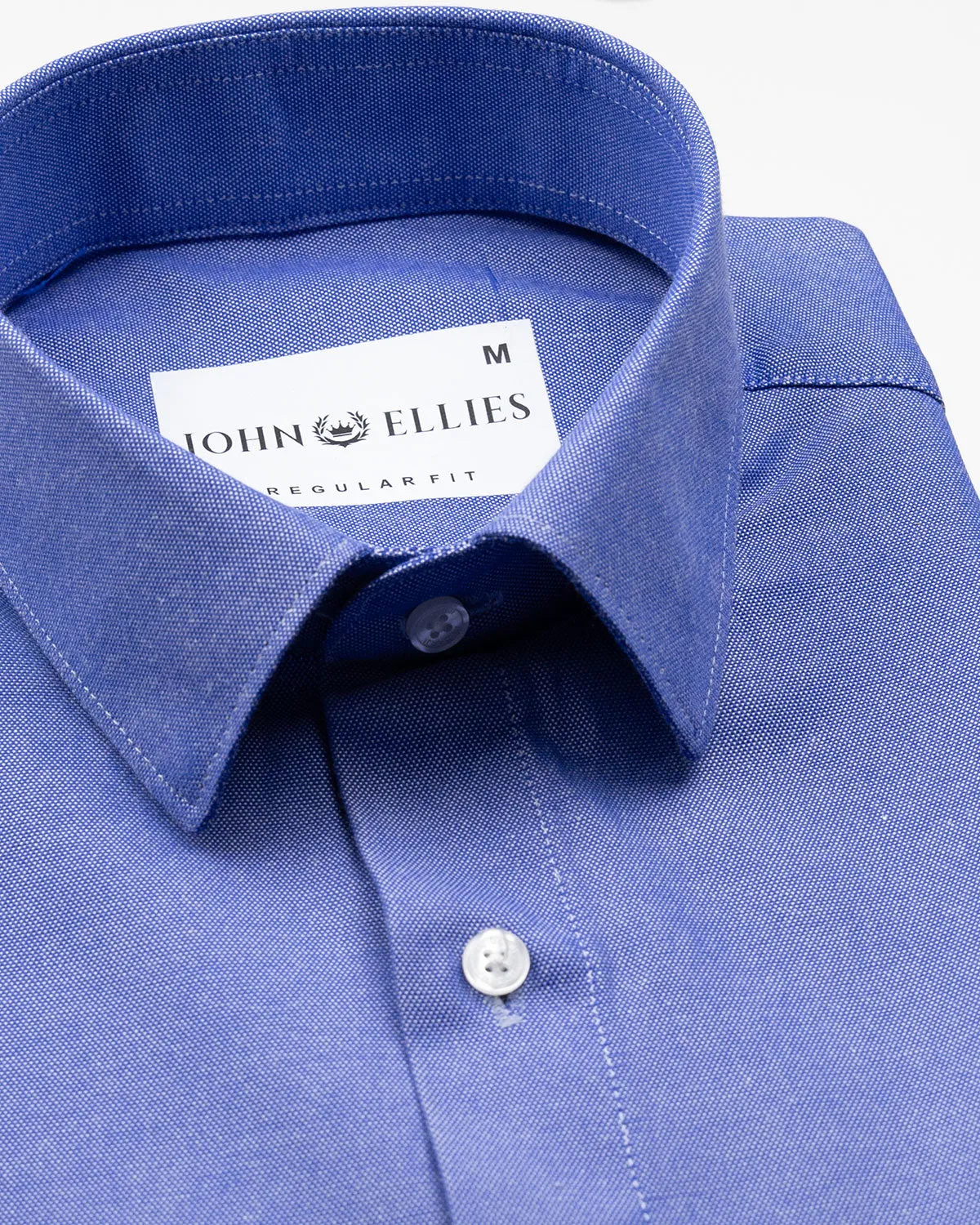 Renato Privilege Realer Blue Plain Oxford Cotton Shirt