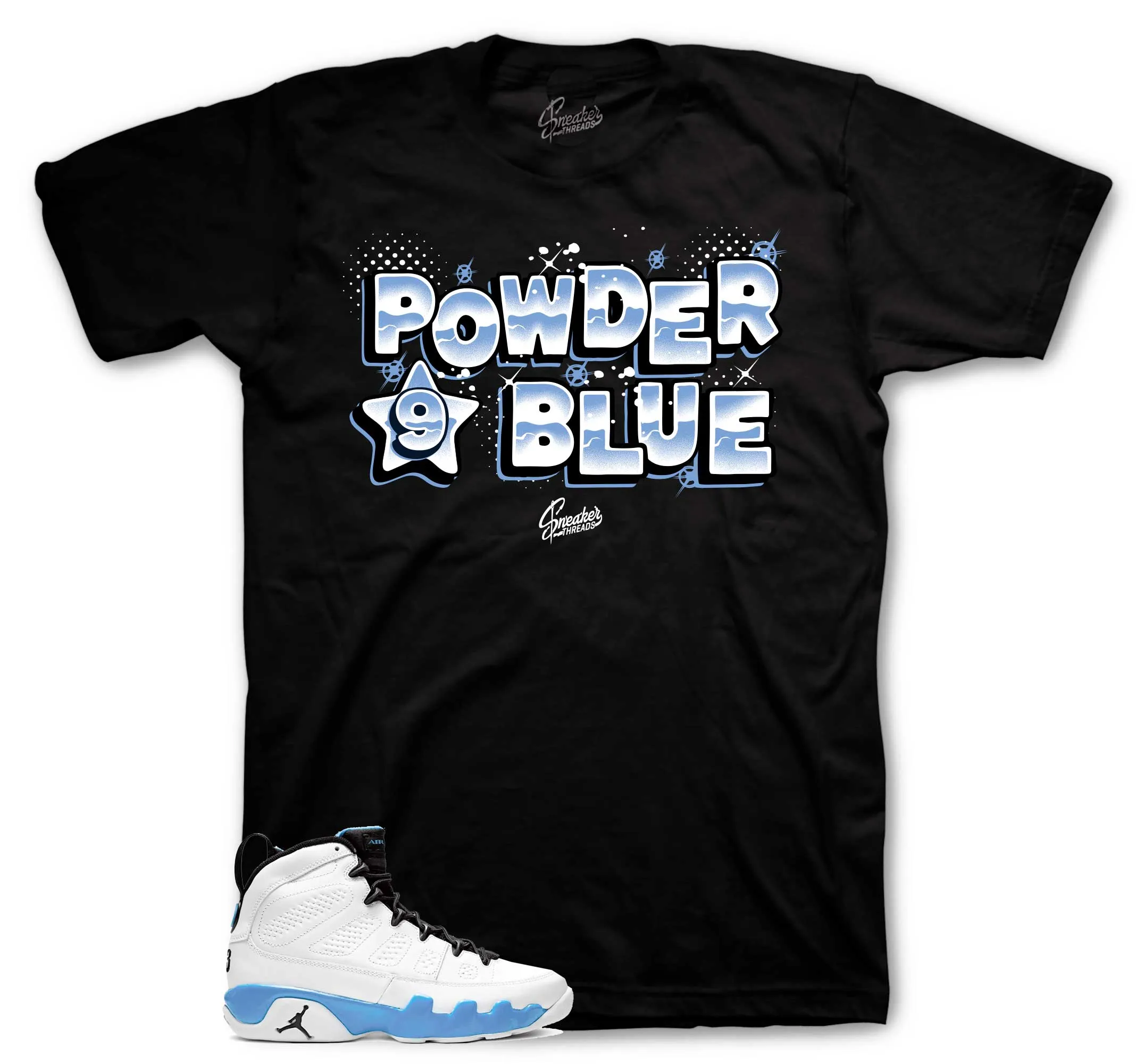 Retro 9 Powder Blue Airbrush Shirt
