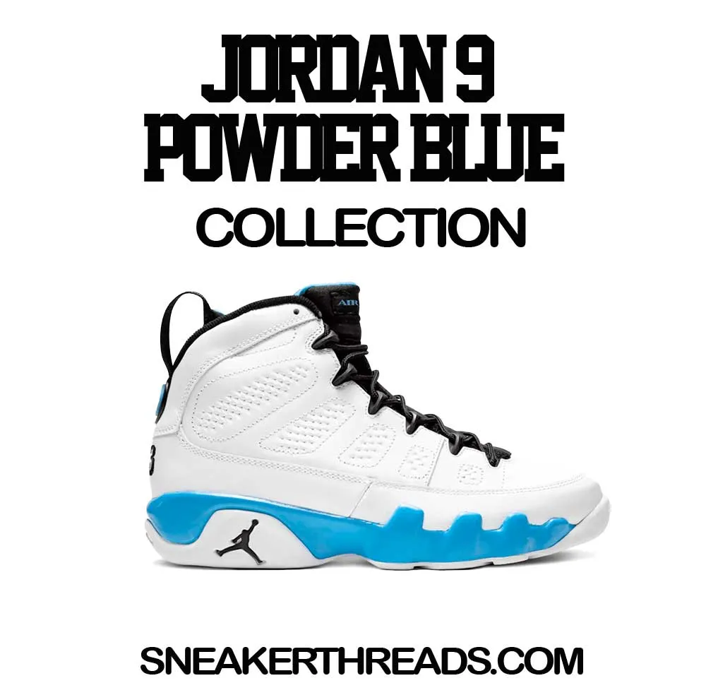 Retro 9 Powder Blue No Cuts Shirt