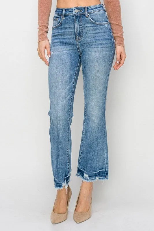 RISEN High Rise Ankle Flare Jeans /Stuffology Boutique