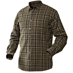Seeland Edwin Shirt in Shaded Olive Check - Small