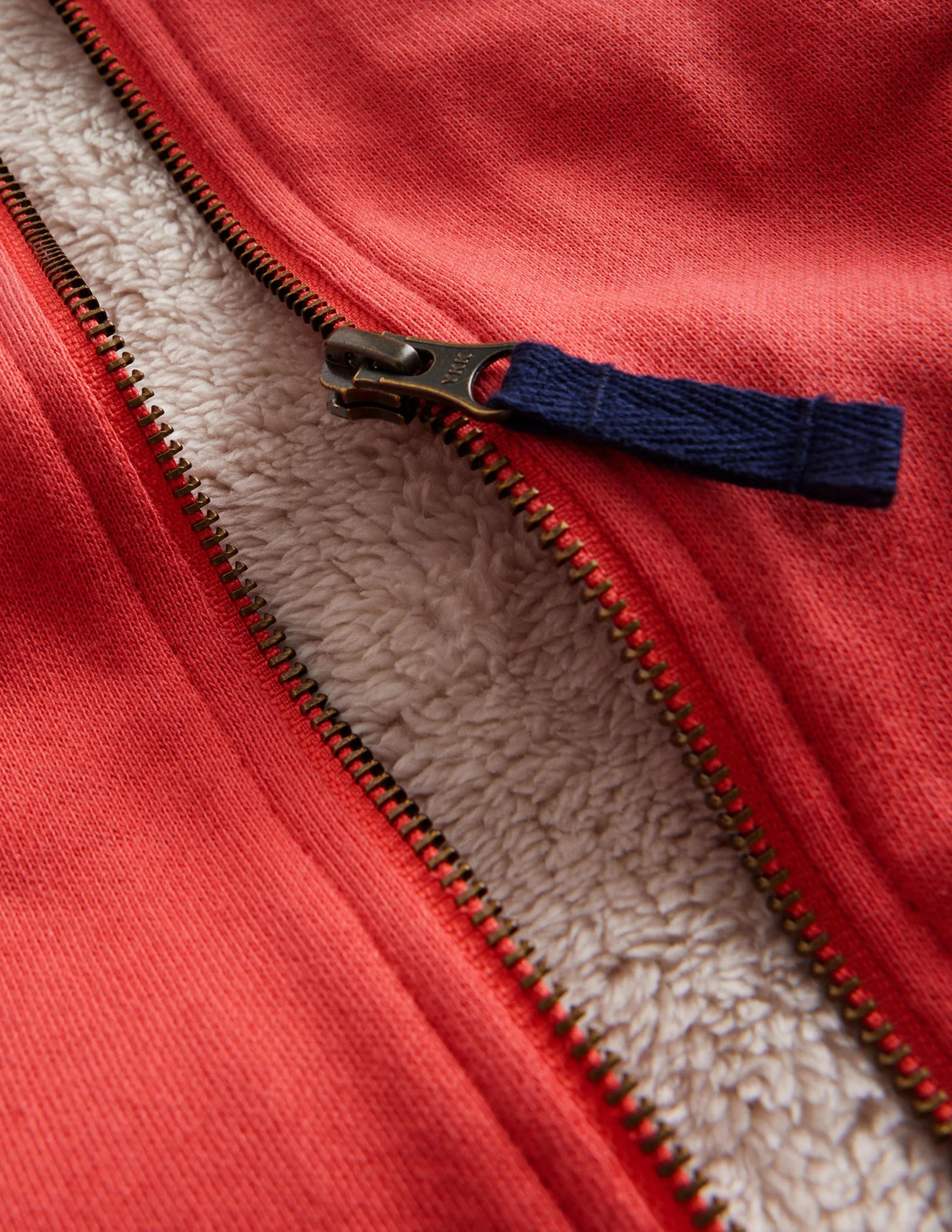 Shaggy-Lined Printed Hoodie-Jam