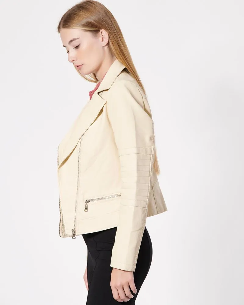 Short Body Biker Leather Jacket By TJS