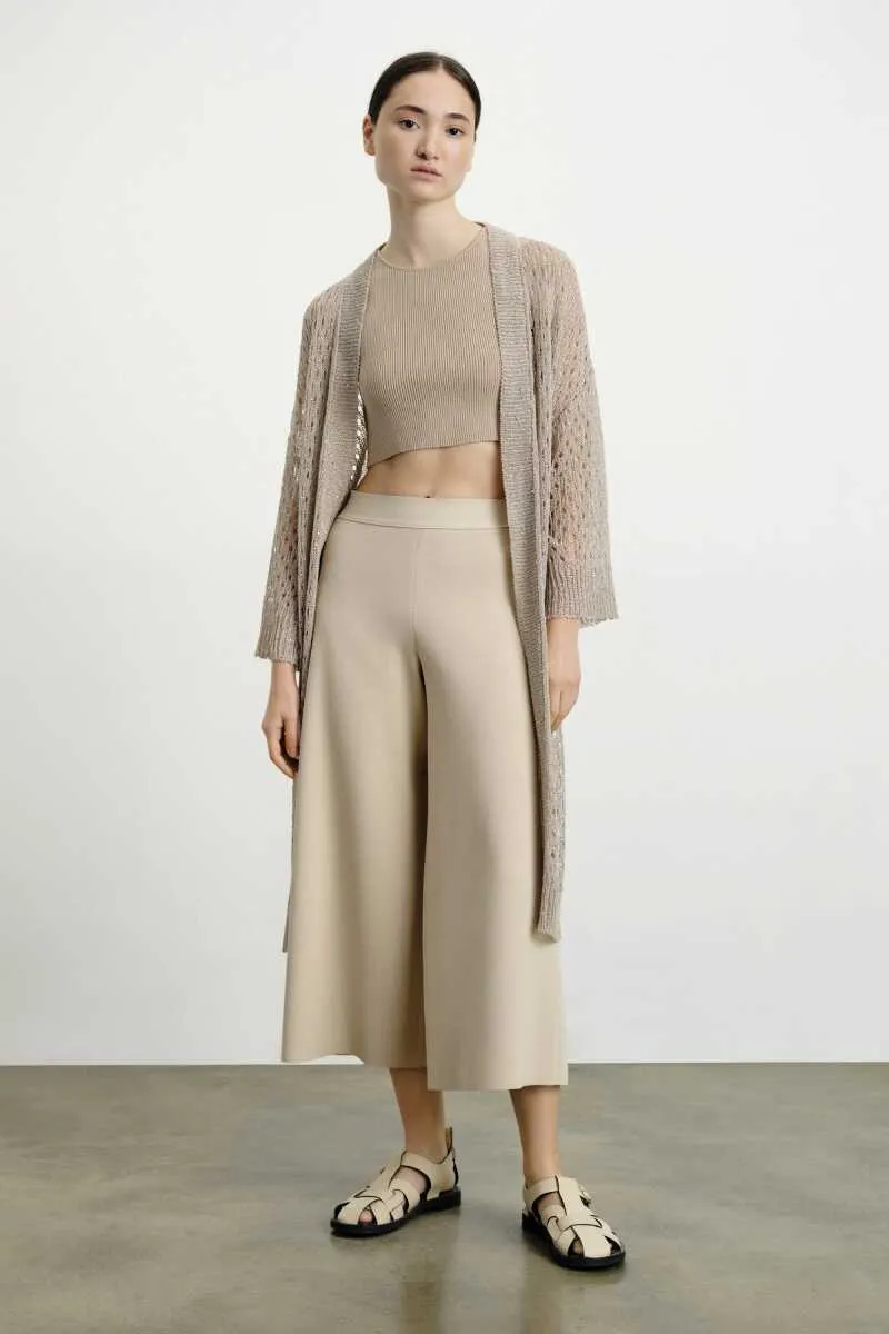 Short Trotter Stone Color Pull-On Pants