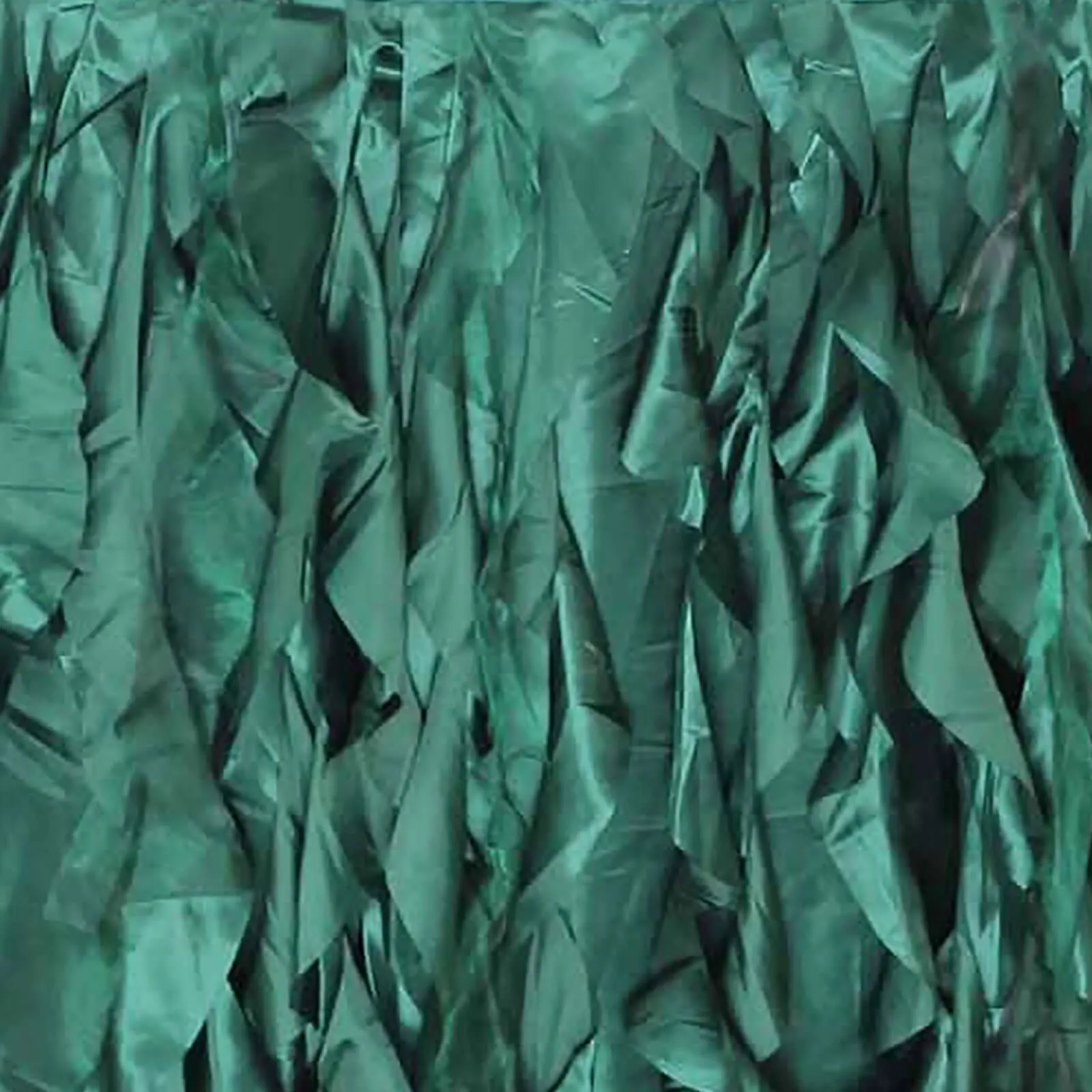 Taffeta Table Skirt 14ft Hunter Emerald Green - Curly Willow Table Cover