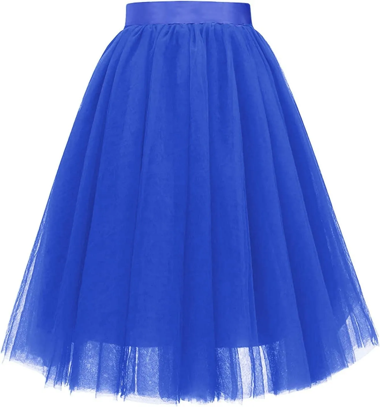 Women's A-Line High Waisted Midi Skirt Women's Classic Layered Tulle Skirt for Adult Teen Ballet Dance Skirts